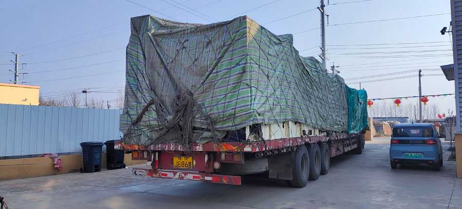 仿絲棉生產線（xiàn）發貨